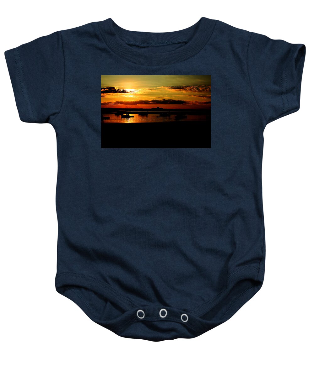 Landscape Baby Onesie featuring the photograph Seabrook at Sunset 1b by Robert Morin