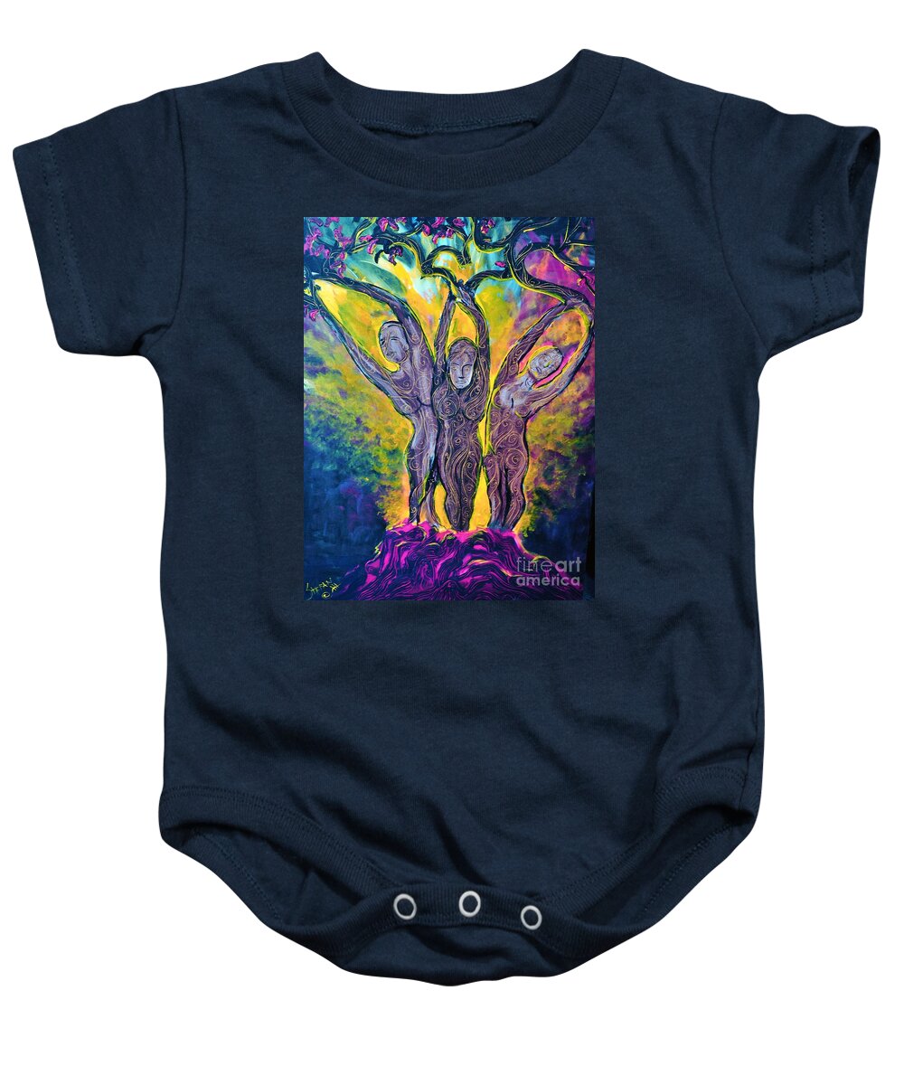 Trees Baby Onesie featuring the painting The Ascent by Stefan Duncan