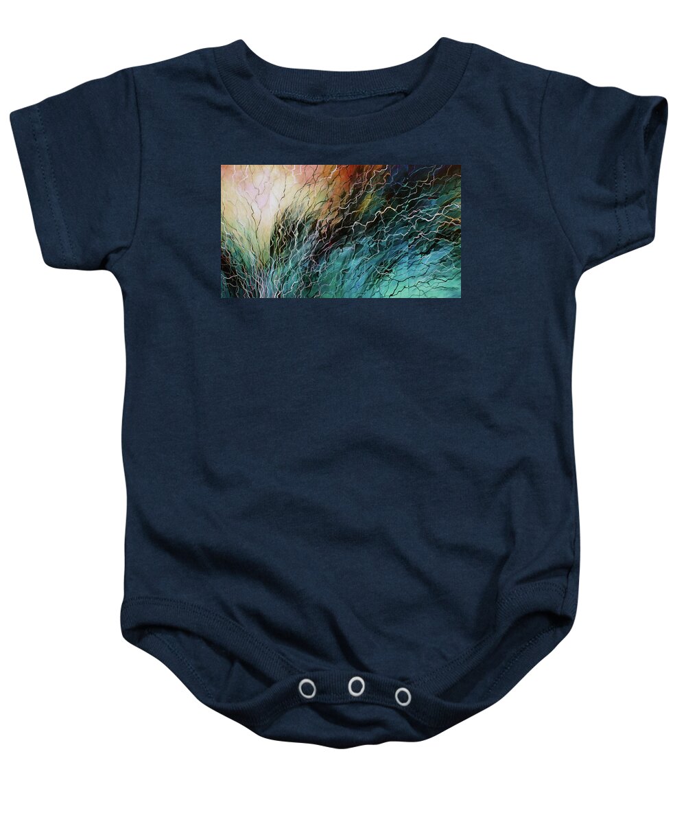  Baby Onesie featuring the painting Vanishing Point #1 by Michael Lang