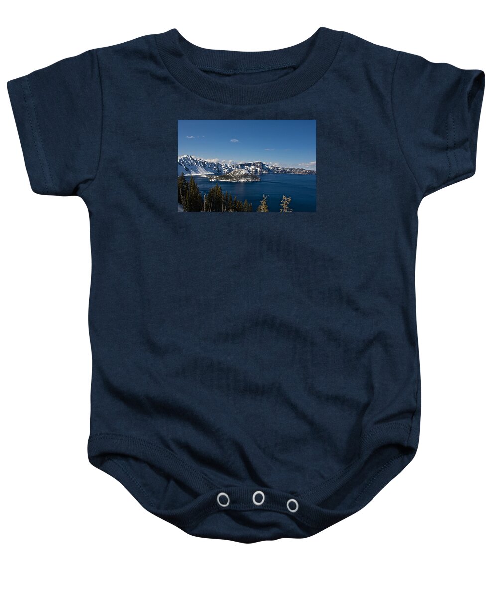 Crater Baby Onesie featuring the photograph Crater Lake Oregon #10 by Steven Lapkin