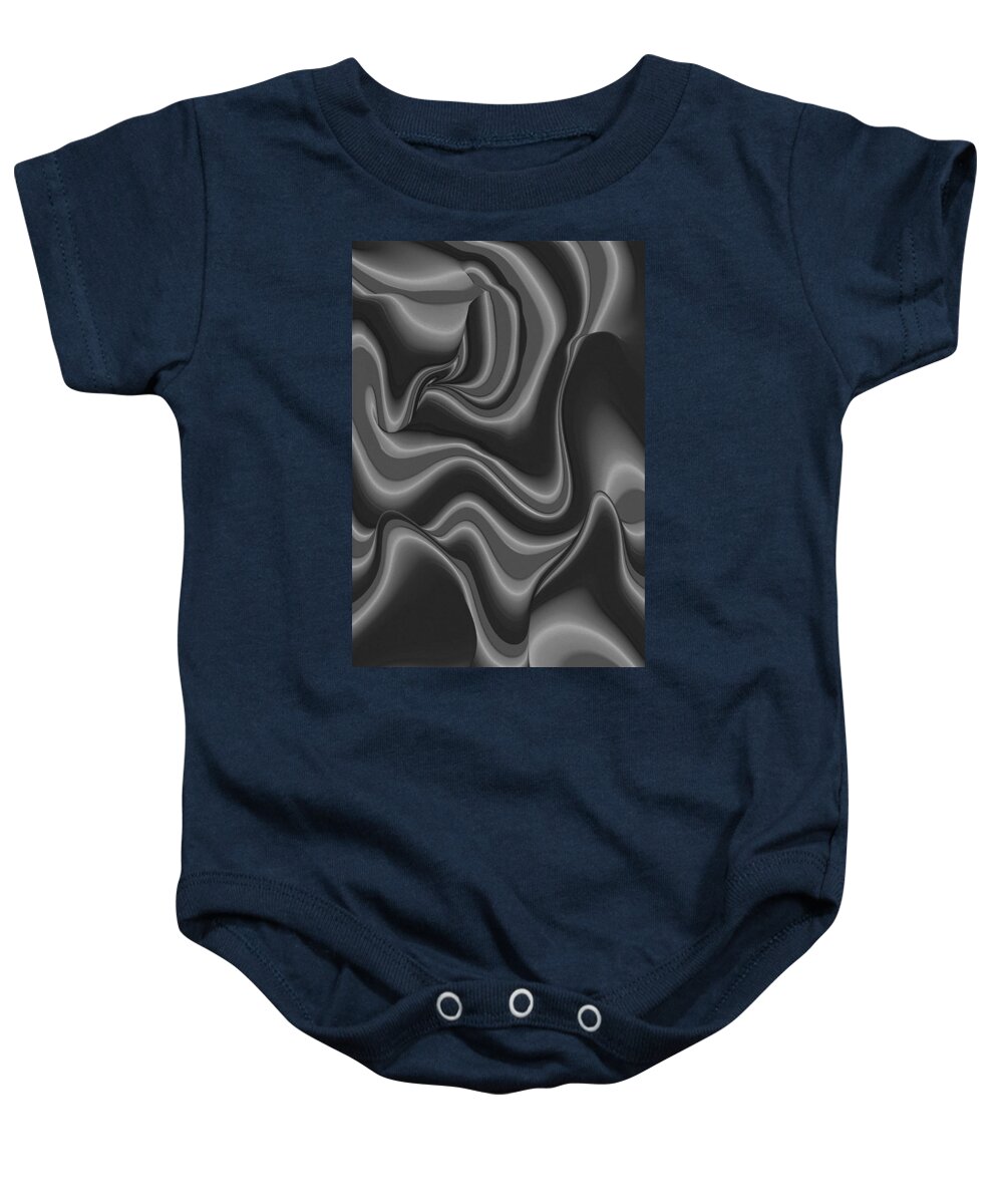 Curves Baby Onesie featuring the digital art Abstract 515 2 by Kae Cheatham