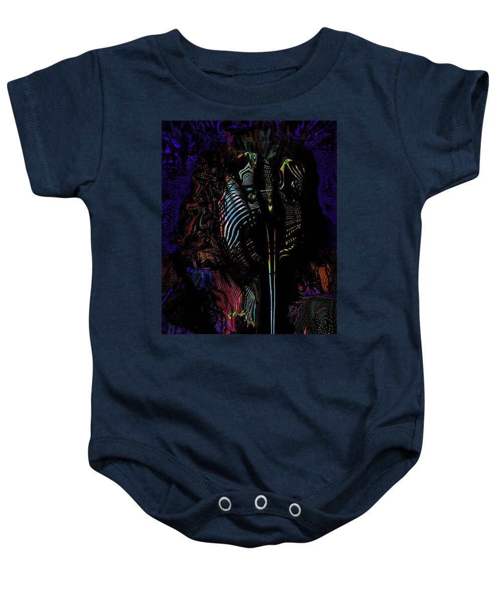 Alien Baby Onesie featuring the painting Alien Portrait by Natalie Holland