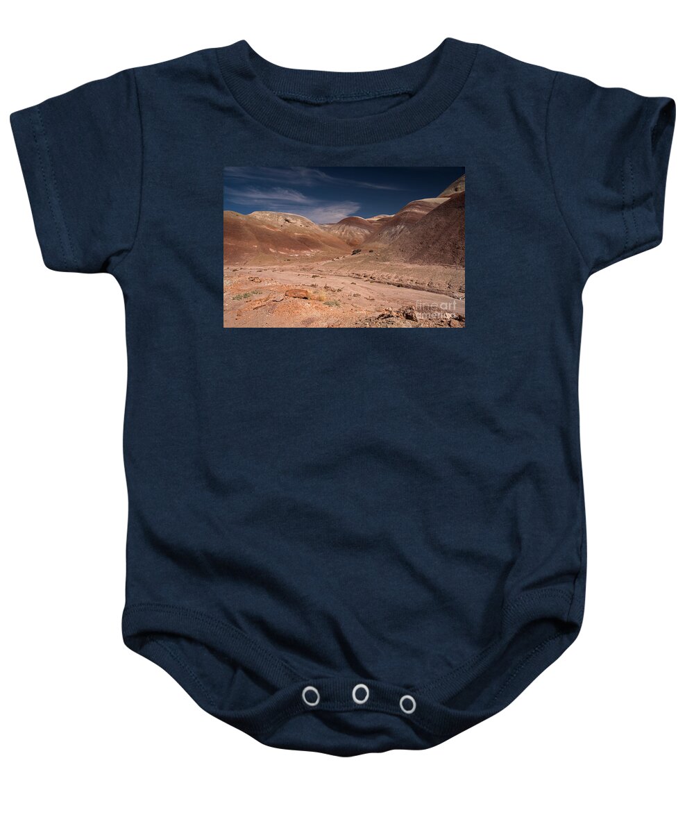 Badland Baby Onesie featuring the photograph Badlands near Hanksville Utah by Cindy Murphy - NightVisions