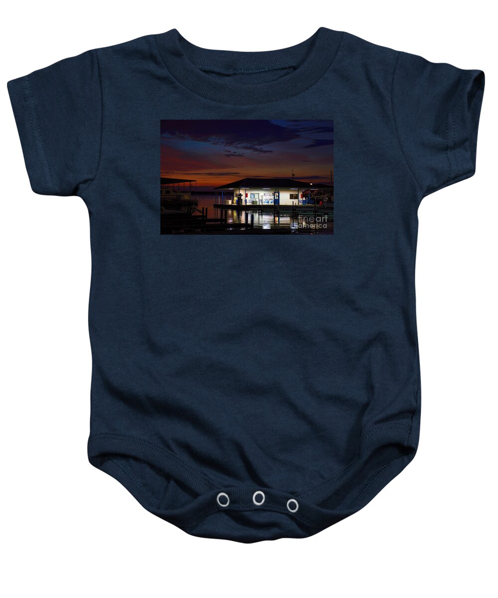 Sunrise Baby Onesie featuring the photograph Before Sunrise by Diana Mary Sharpton