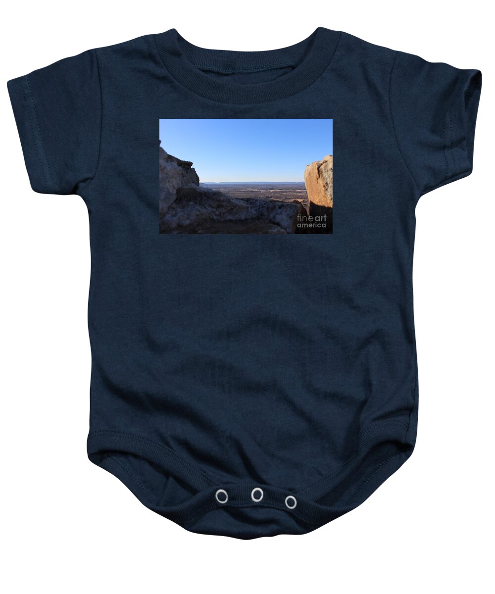 Stone Baby Onesie featuring the photograph Beyond the Wall by Christopher Lotito