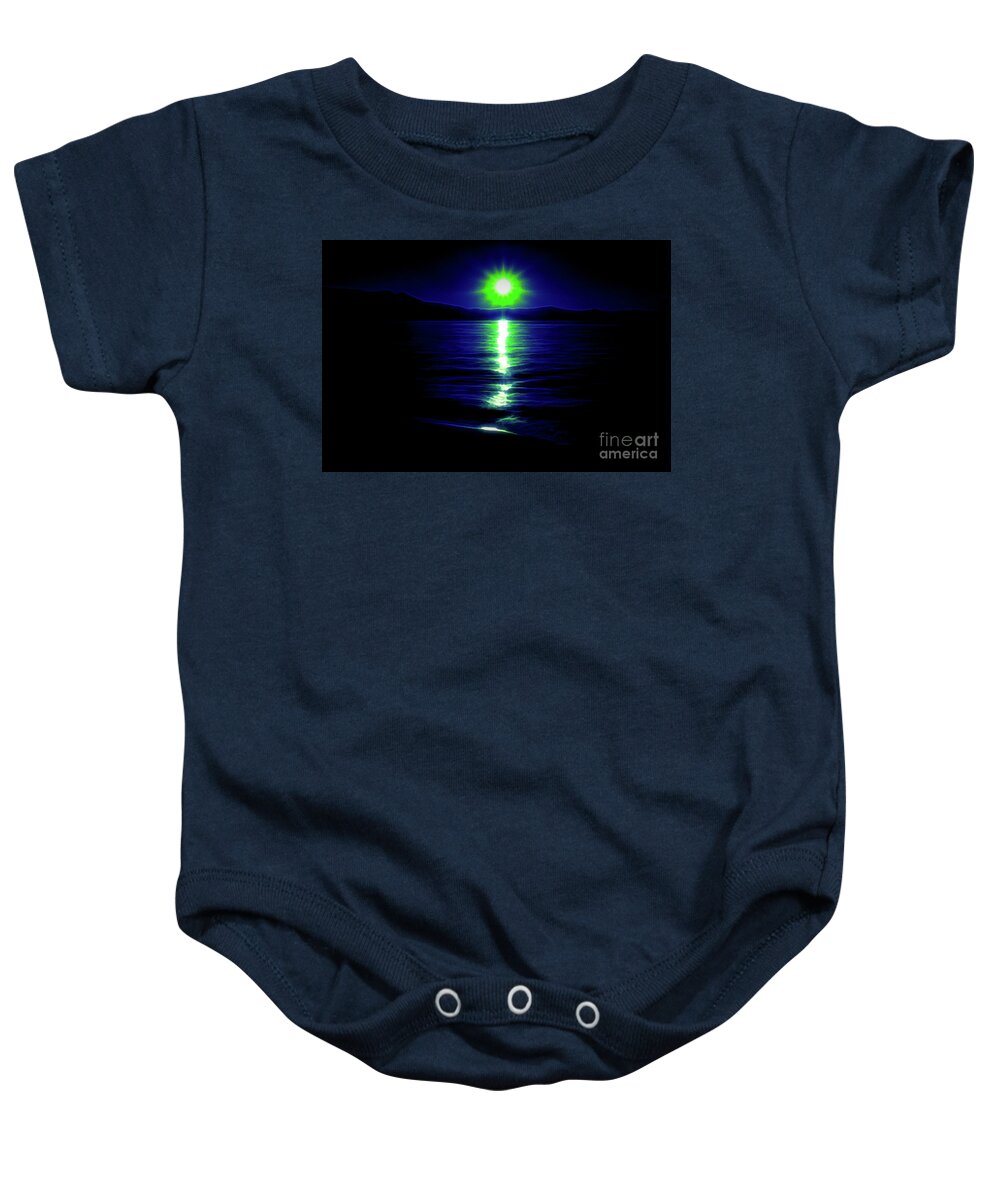 Blue Baby Onesie featuring the photograph Blue Sunset by Joe Lach