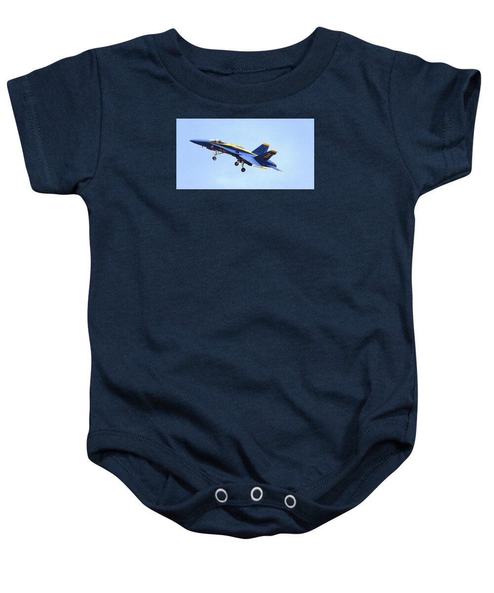 Blue Angel Baby Onesie featuring the photograph Blues by Jerry Cahill