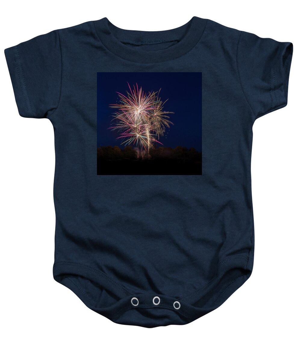 Fireworks Baby Onesie featuring the photograph Bombs Bursting In Air III by Harry B Brown