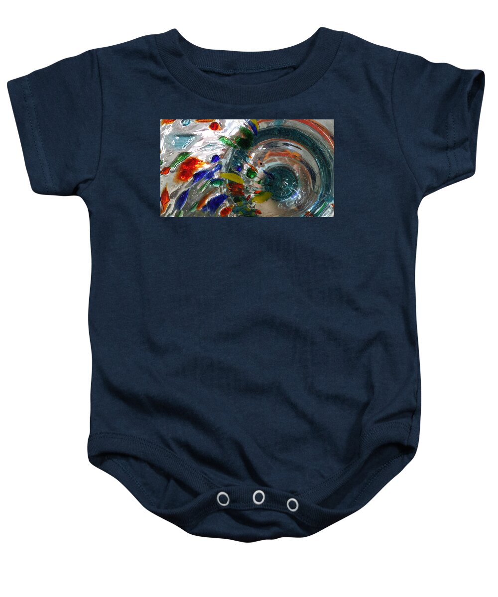Abstract Art Abstract Realism Photography Closeup Hand Held Note3 Baby Onesie featuring the digital art Bottoms Up series #7 by Scott S Baker