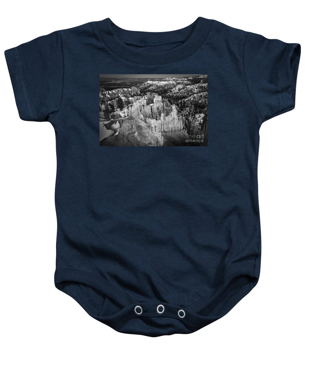Bryce Baby Onesie featuring the photograph Bryce by Jennifer Magallon