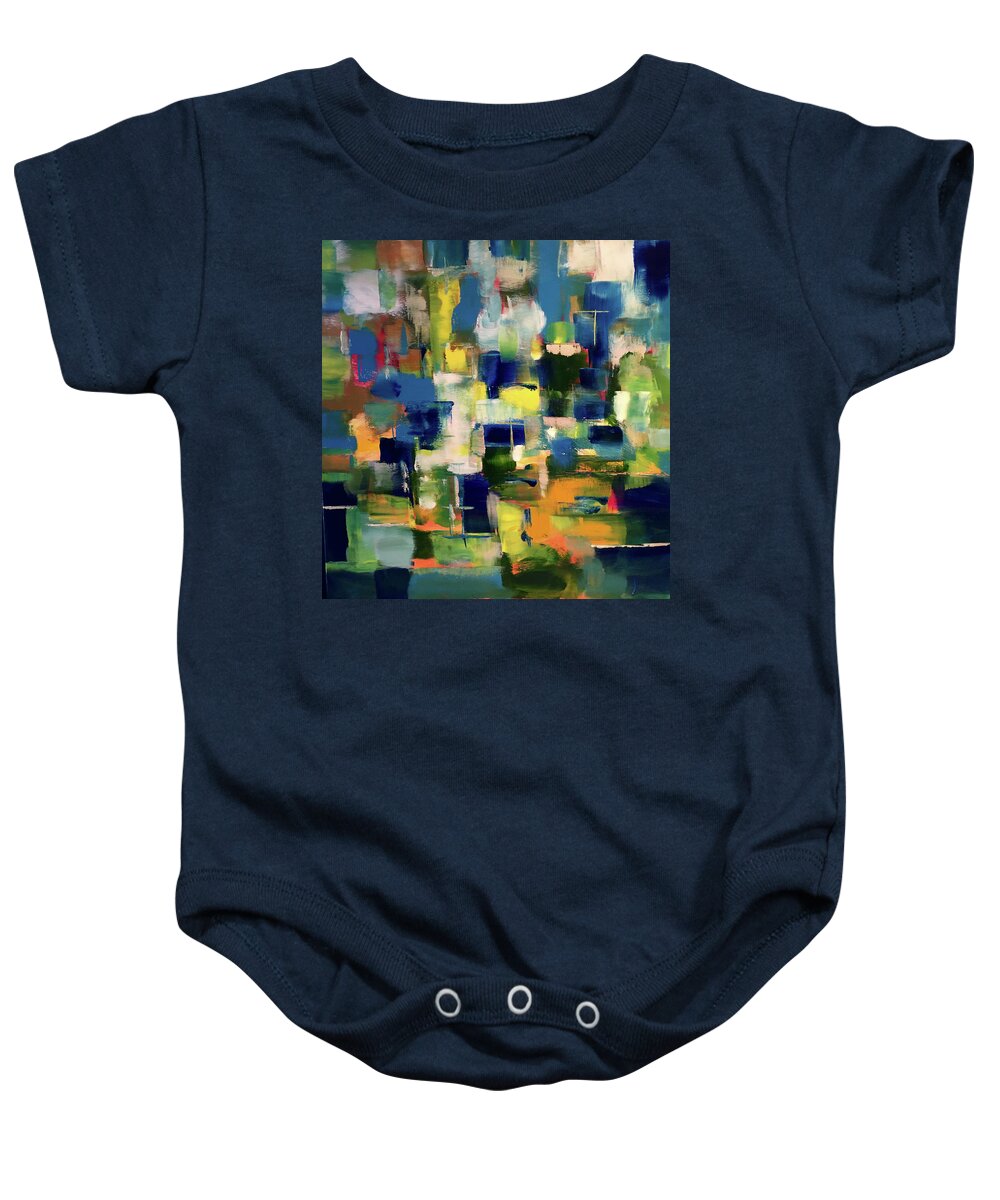 Contemporary Baby Onesie featuring the painting Buried Sunset by Dennis Ellman