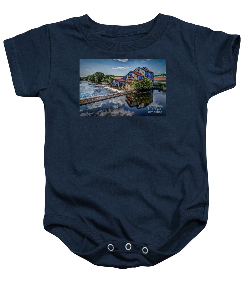 Abandoned Baby Onesie featuring the photograph Chisolm's Mills by Roger Monahan