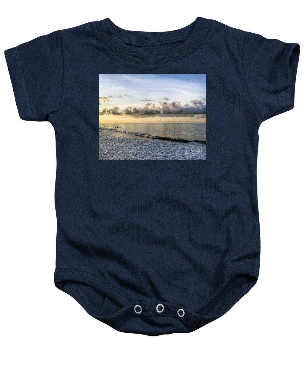 Atlantic Ocean Baby Onesie featuring the photograph Clouds Over the Ocean by Kerri Farley