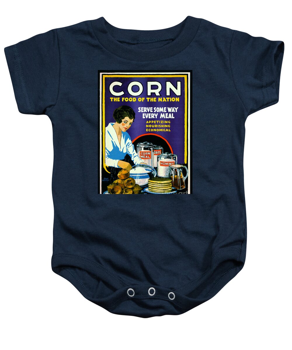 Corn 1918 Baby Onesie featuring the photograph Corn 1918 by Padre Art
