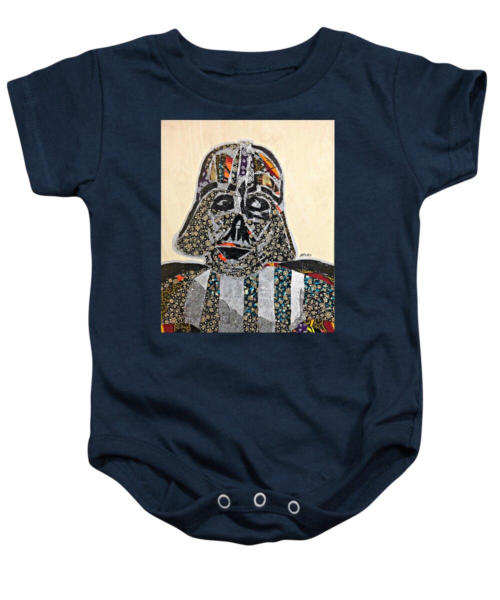 Darth Vader Baby Onesie featuring the tapestry - textile Darth Vader Star Wars Afrofuturist Collection by Apanaki Temitayo M