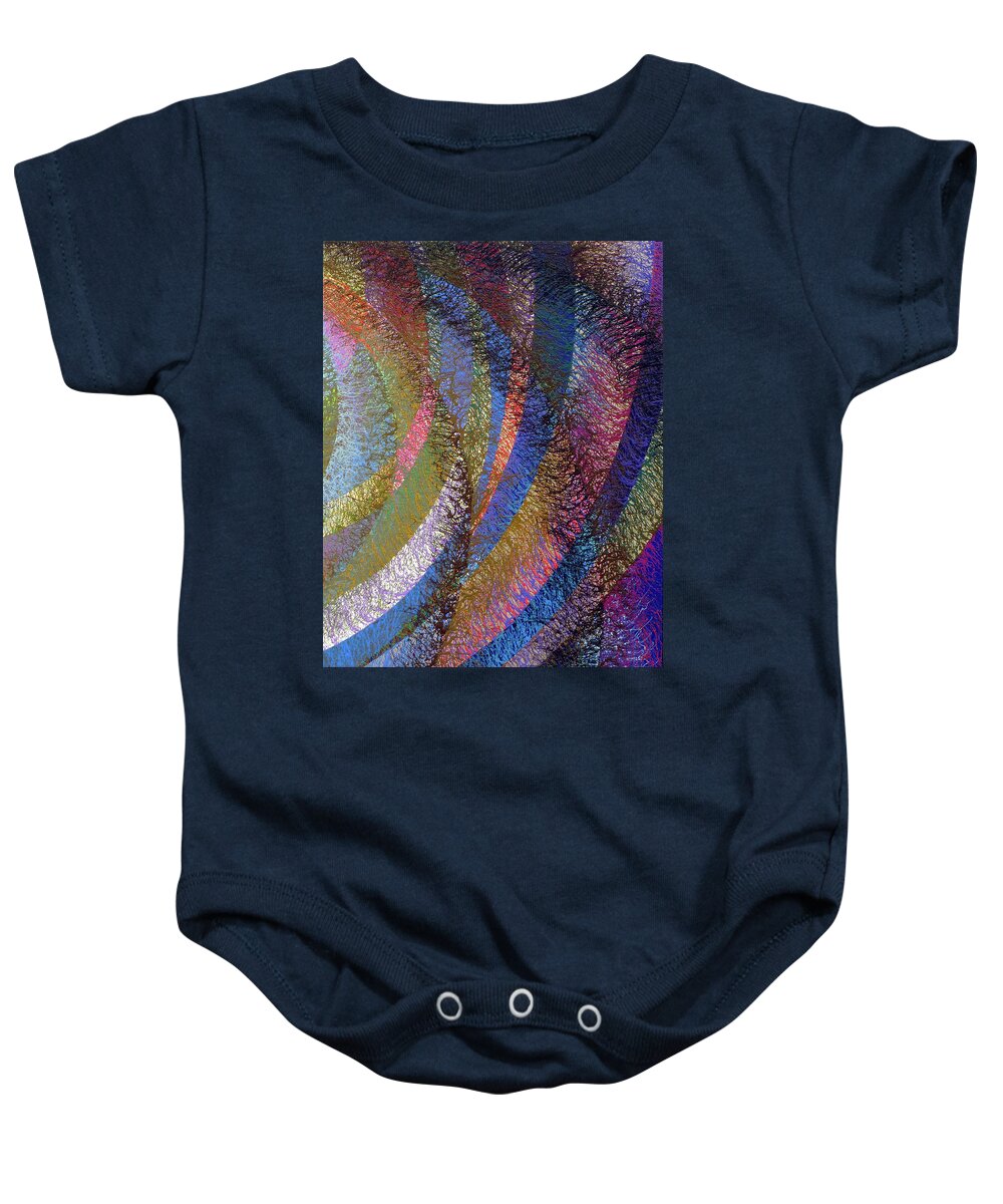 Color Baby Onesie featuring the painting Dipole Number One B by Stephen Mauldin