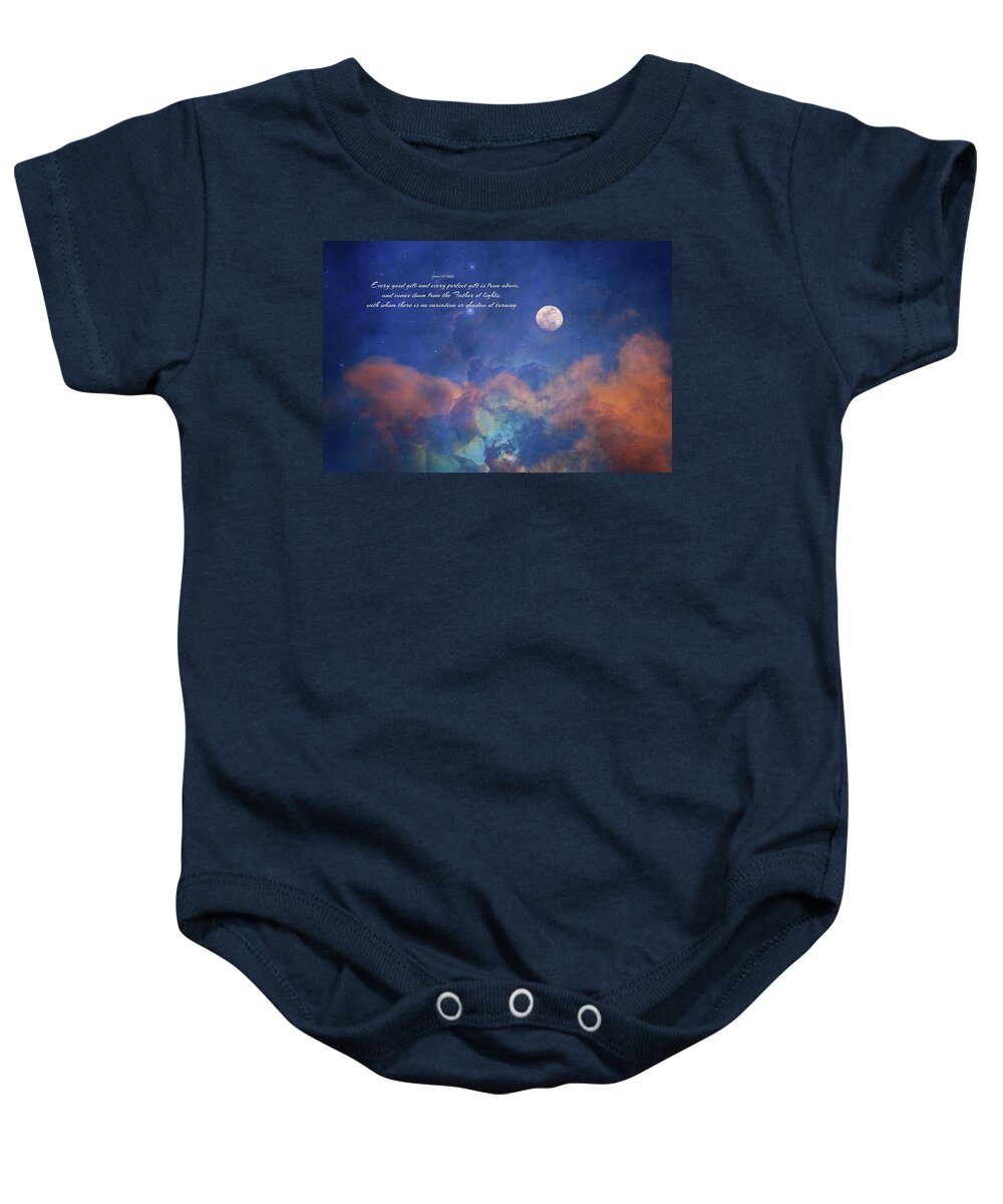 Heavens Baby Onesie featuring the photograph Father of Lights by Lynn Bauer