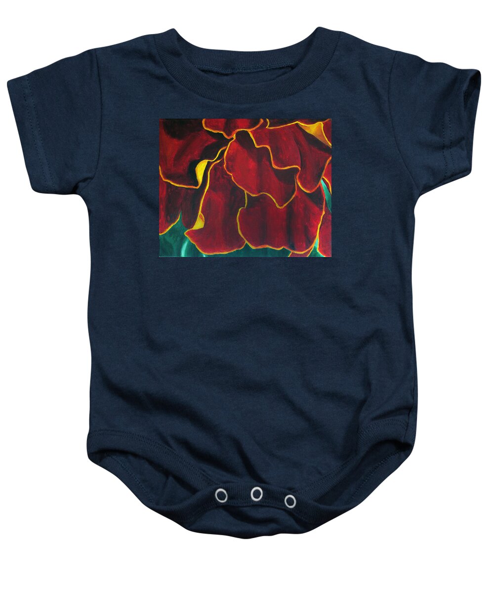 Flora Baby Onesie featuring the painting Flora Series-Number 4 by Jim Harper