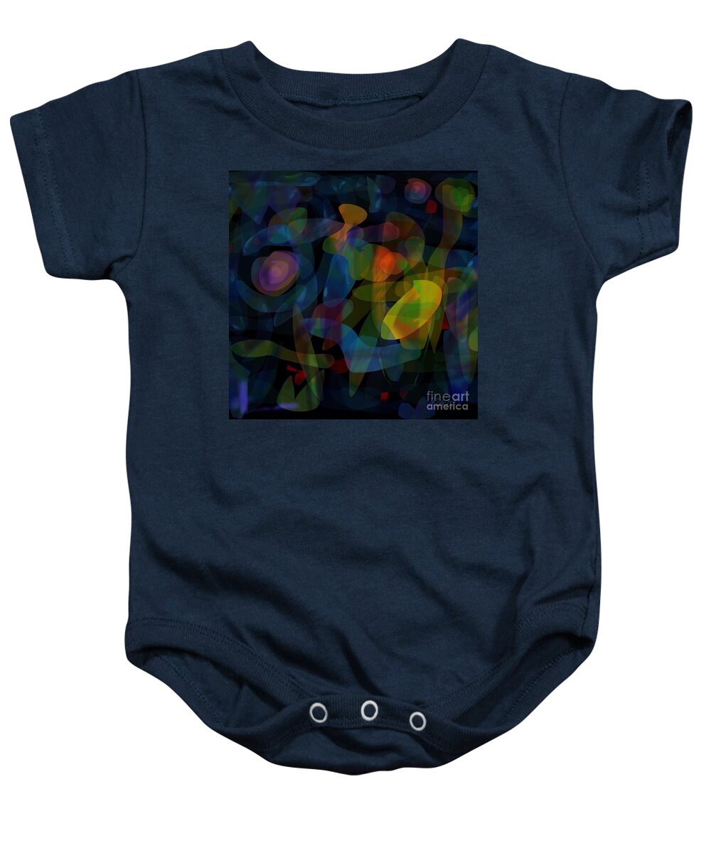 Abstract Baby Onesie featuring the digital art Flying Saucer by Joe Roache
