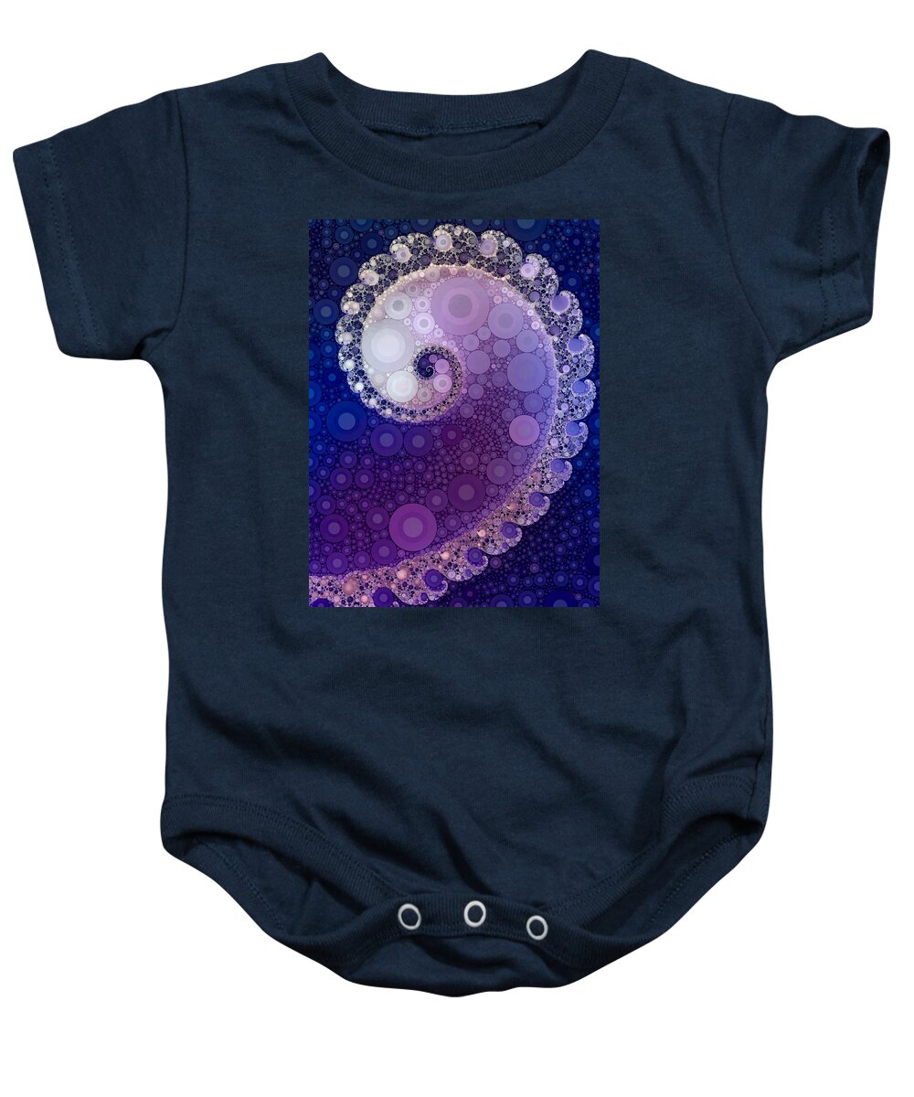 Fractals And Old Lace Baby Onesie featuring the digital art Fractals and Old Lace by Susan Maxwell Schmidt