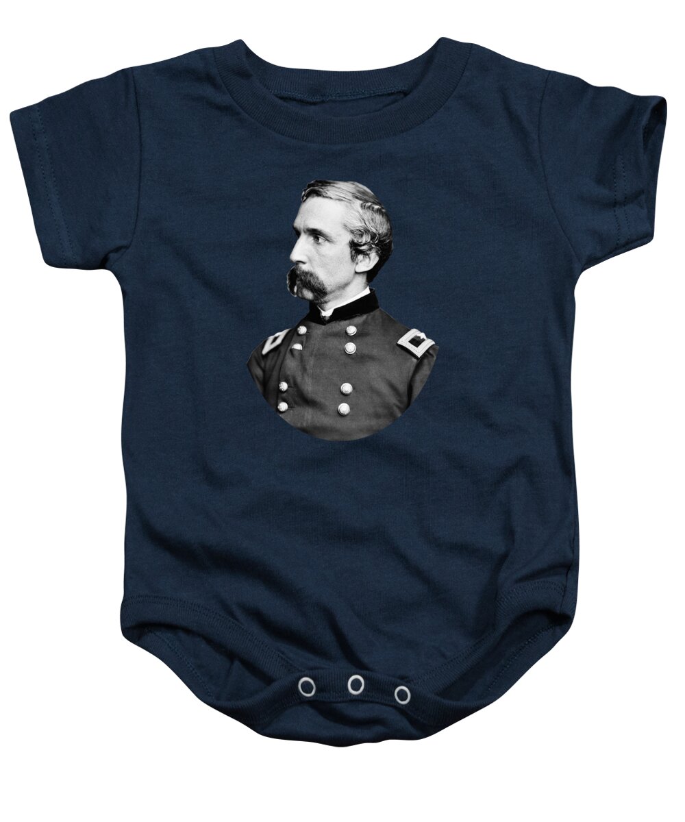 Joshua Lawrence Chamberlain Baby Onesie featuring the photograph General Joshua Chamberlain by War Is Hell Store