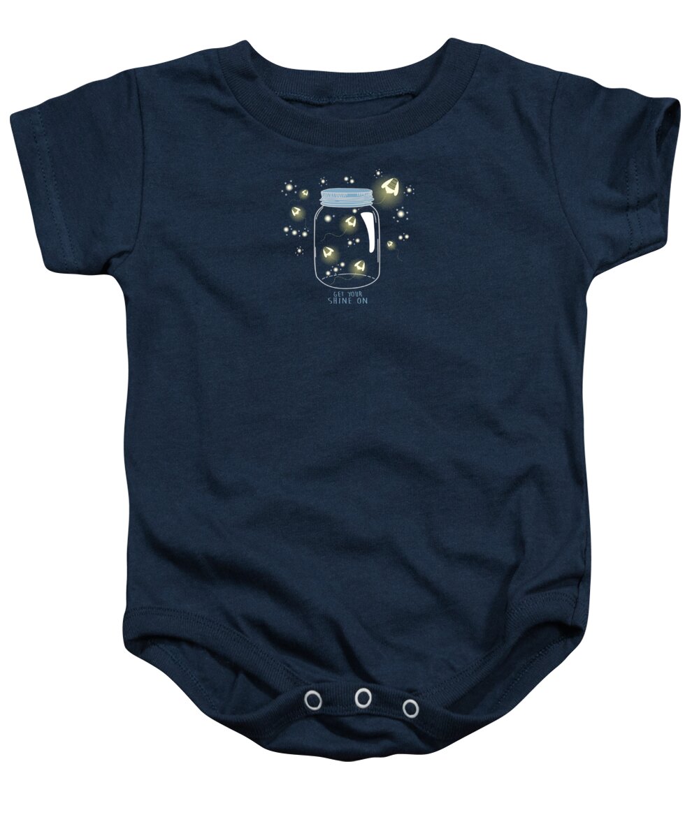 Get Your Shine On Baby Onesie featuring the digital art Get Your Shine On by Heather Applegate