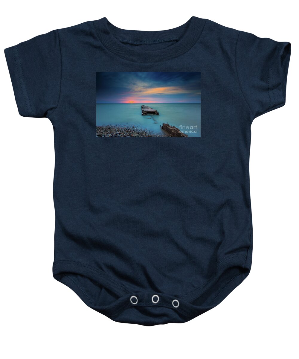 Clouds Baby Onesie featuring the photograph Glimpsing Sun by Andrew Slater