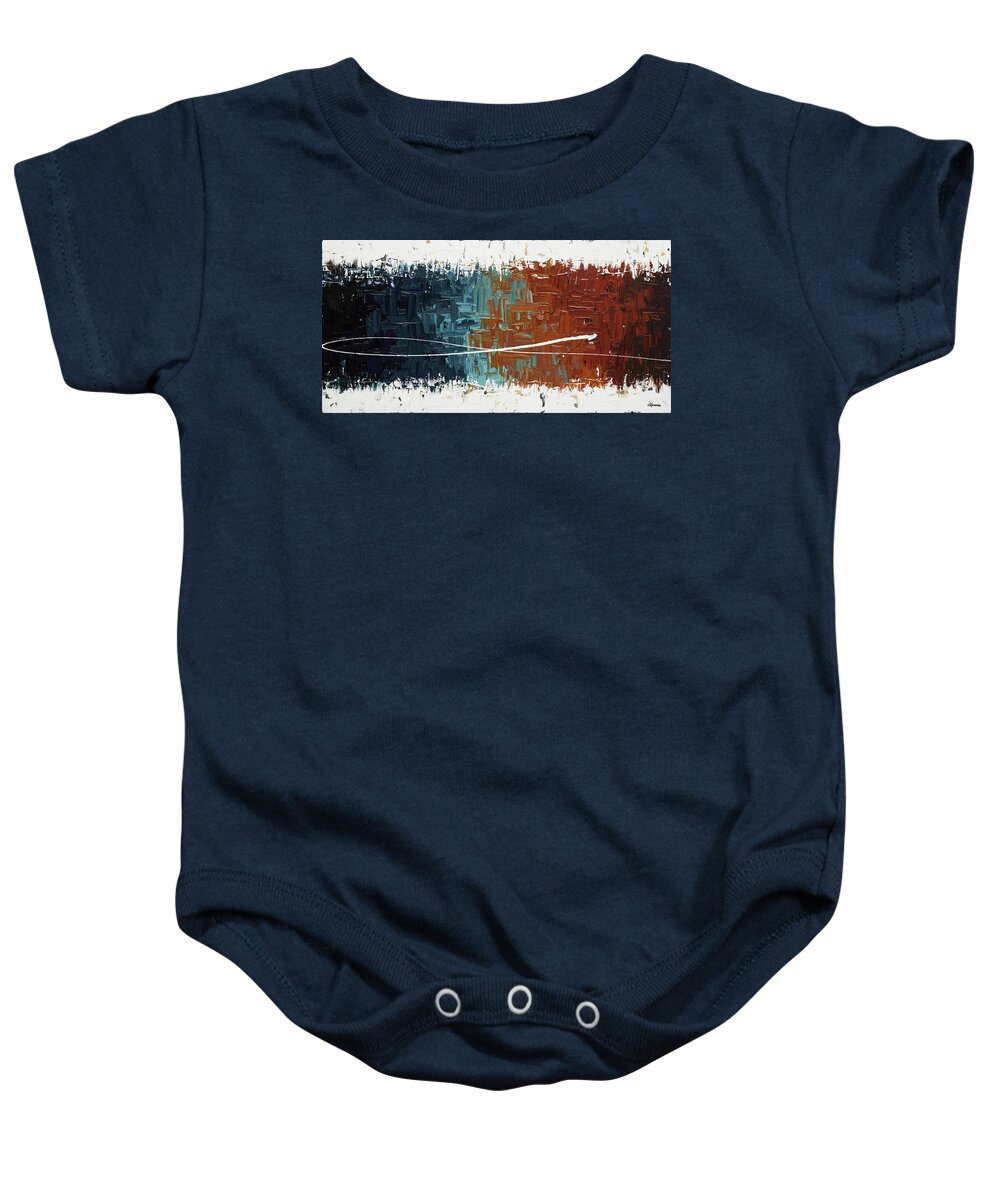 Abstract Art Baby Onesie featuring the painting Good Feeling - Abstract Art by Carmen Guedez