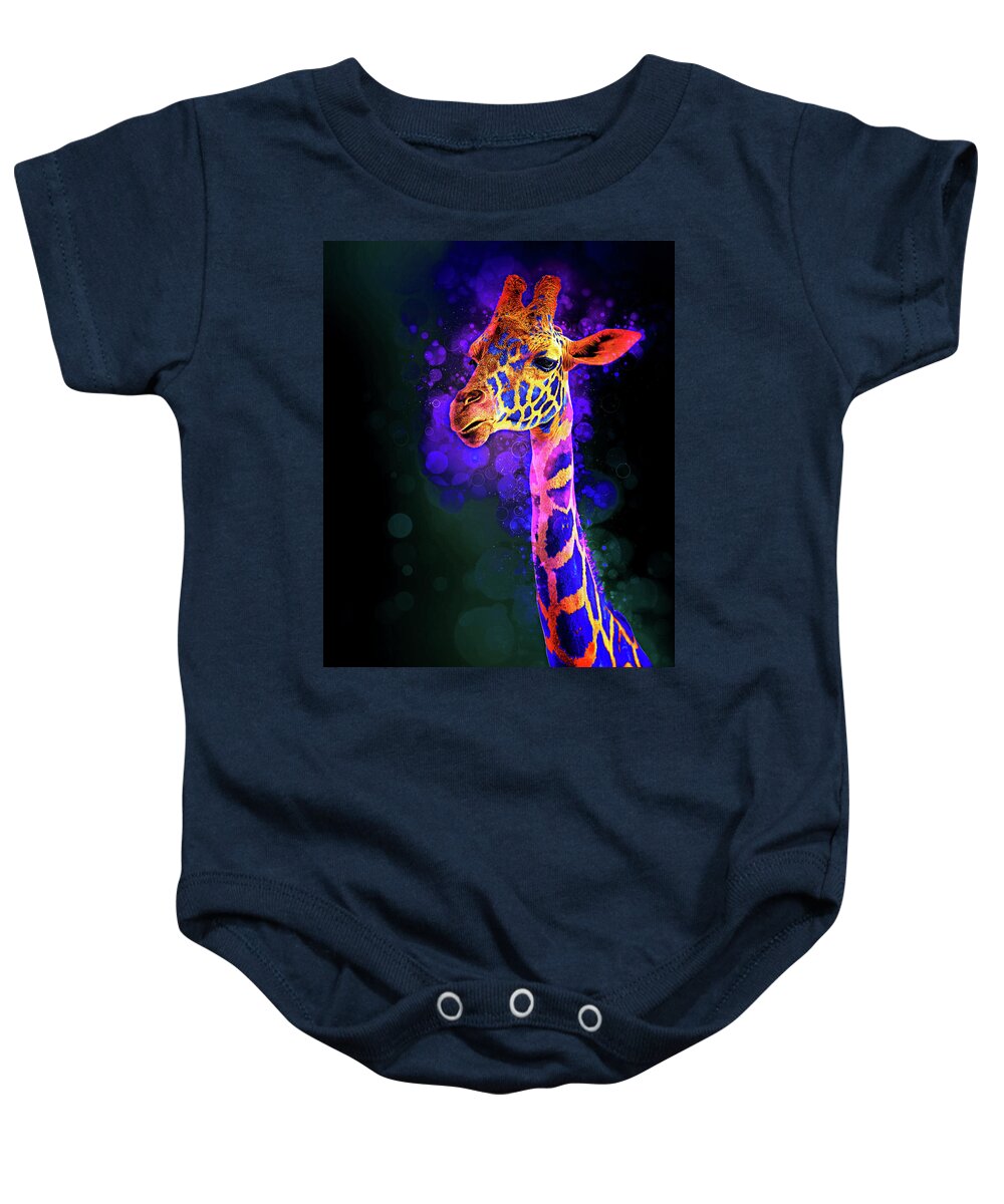 Animal Baby Onesie featuring the photograph I Dreamt a Giraffe by James Sage
