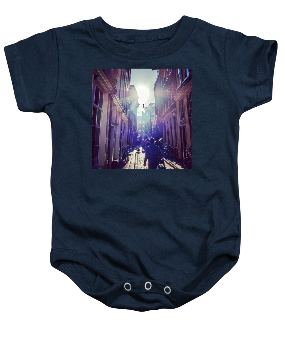 Europe Baby Onesie featuring the photograph It's Bright Out On The Street by Aleck Cartwright
