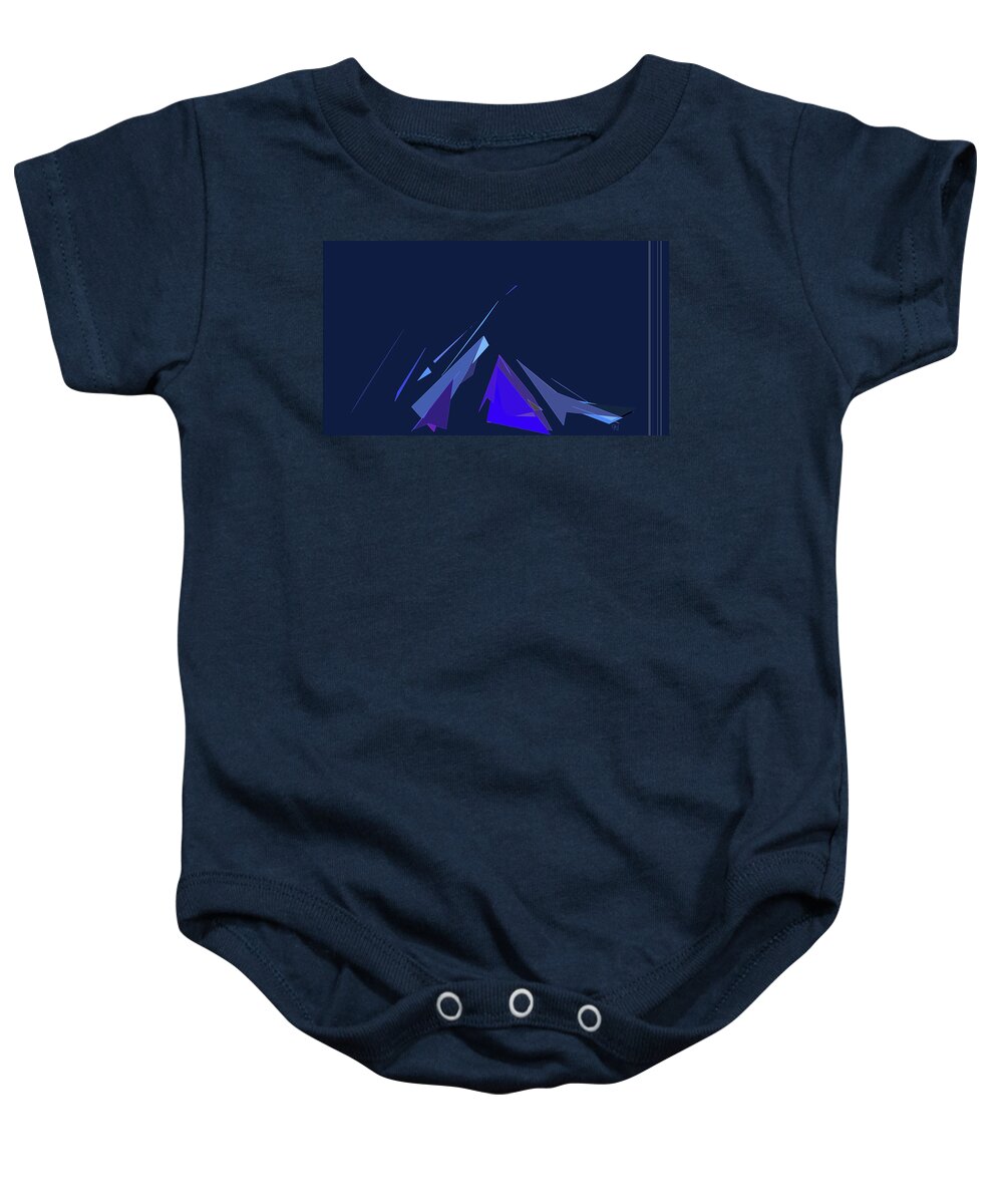 Abstract Baby Onesie featuring the digital art Jazz Campfire by Gina Harrison