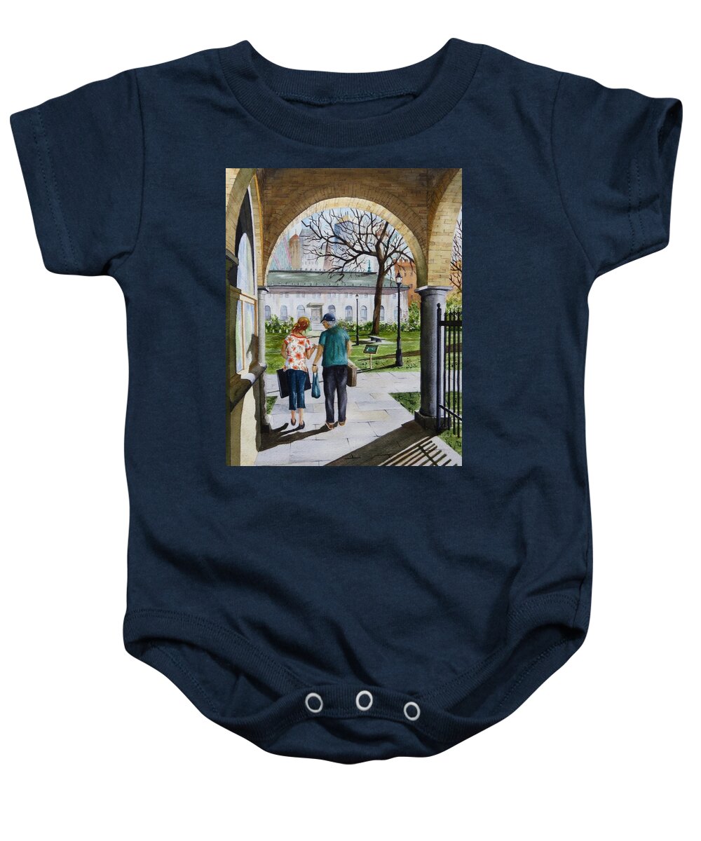 Springfield Baby Onesie featuring the painting Just Passing Through by Joseph Burger