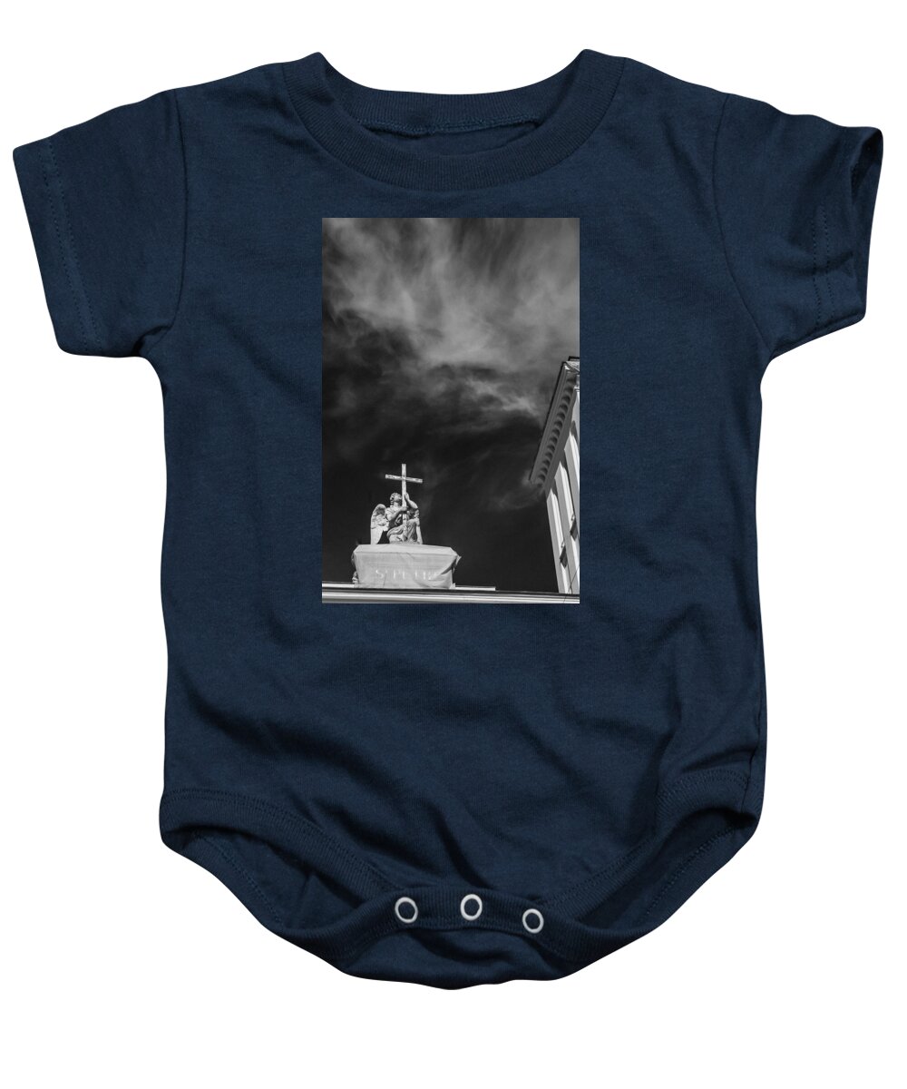 Russian Artists New Wave Baby Onesie featuring the photograph Lutheran Church of Peter amd Paul in St. Petersburg by Dmitry Soloviev