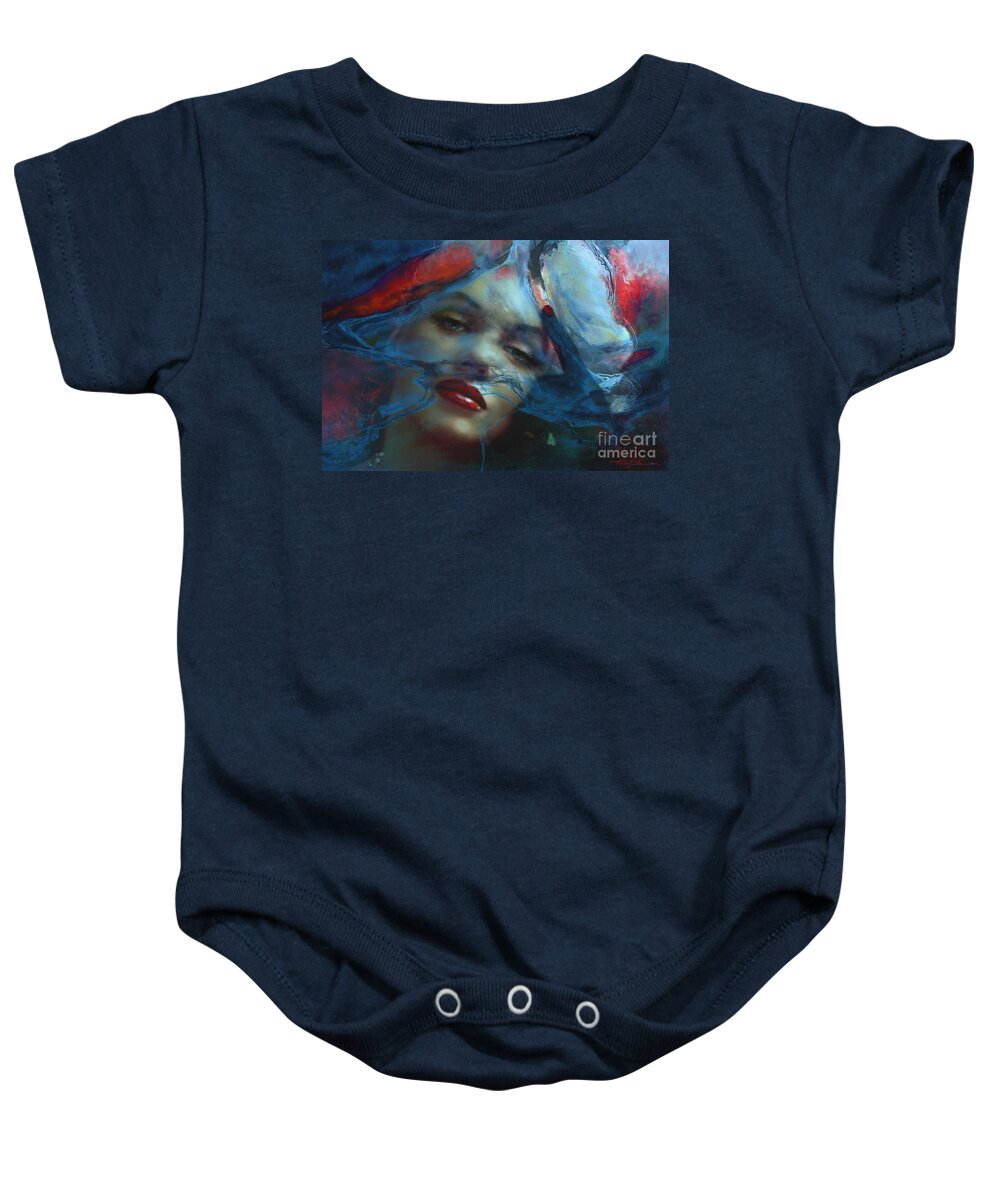 Marilyn Baby Onesie featuring the painting Marilyn 128 A 4 by Theo Danella