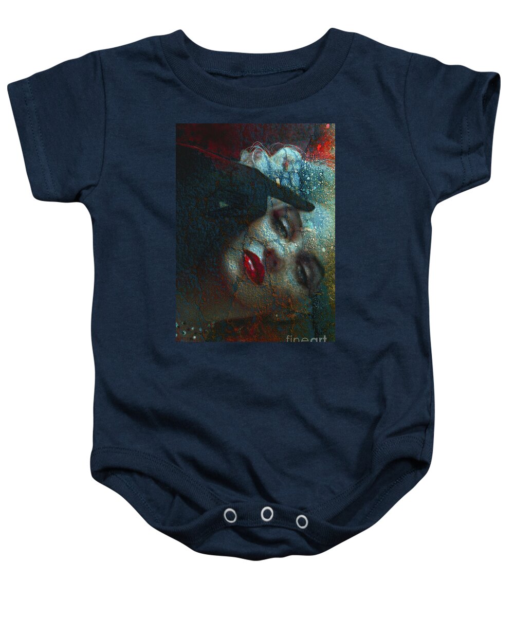 Marilyn Baby Onesie featuring the painting Marilyn ST 2 by Theo Danella