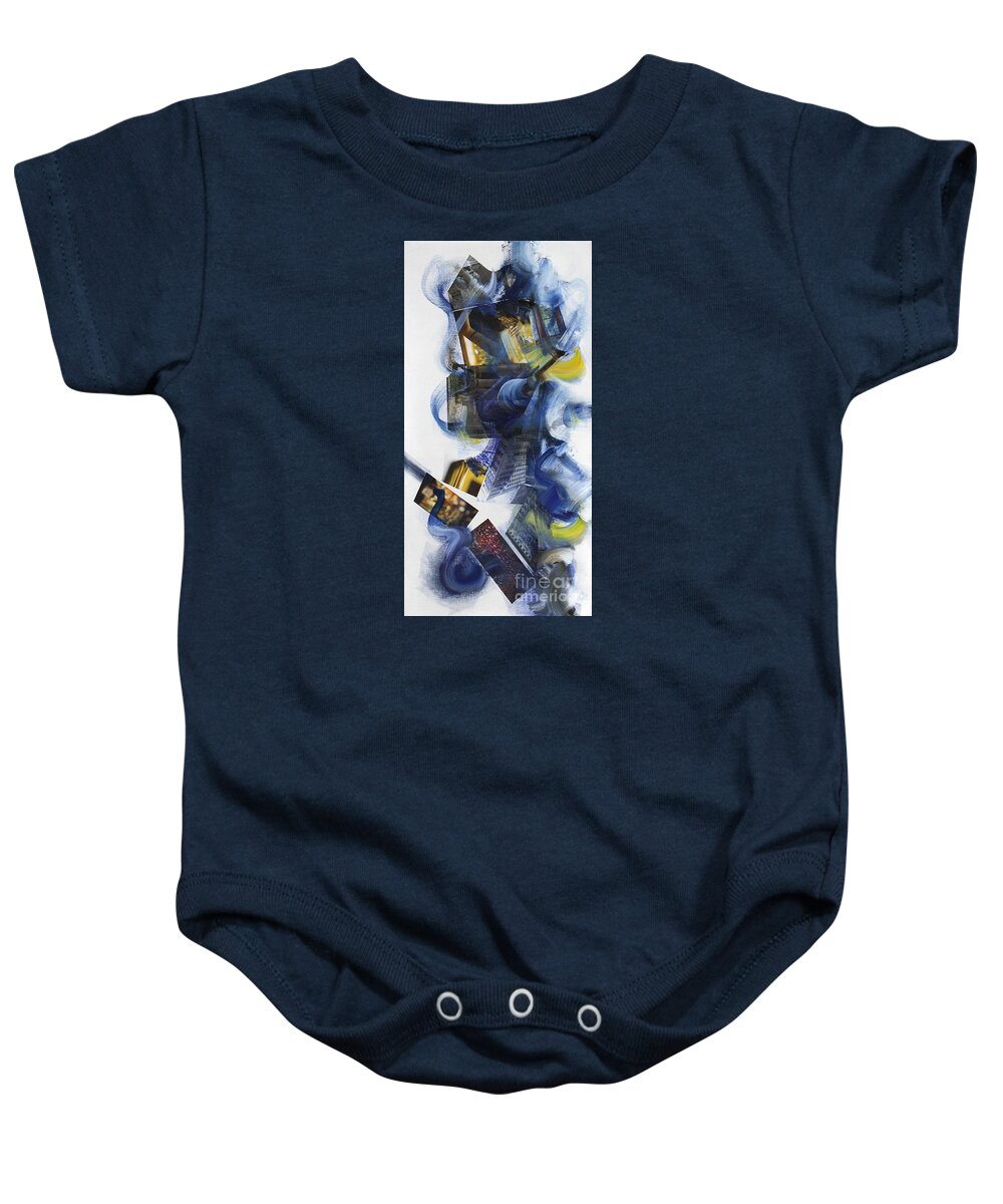 Blues Baby Onesie featuring the painting Mingus Cumbia I by Ritchard Rodriguez