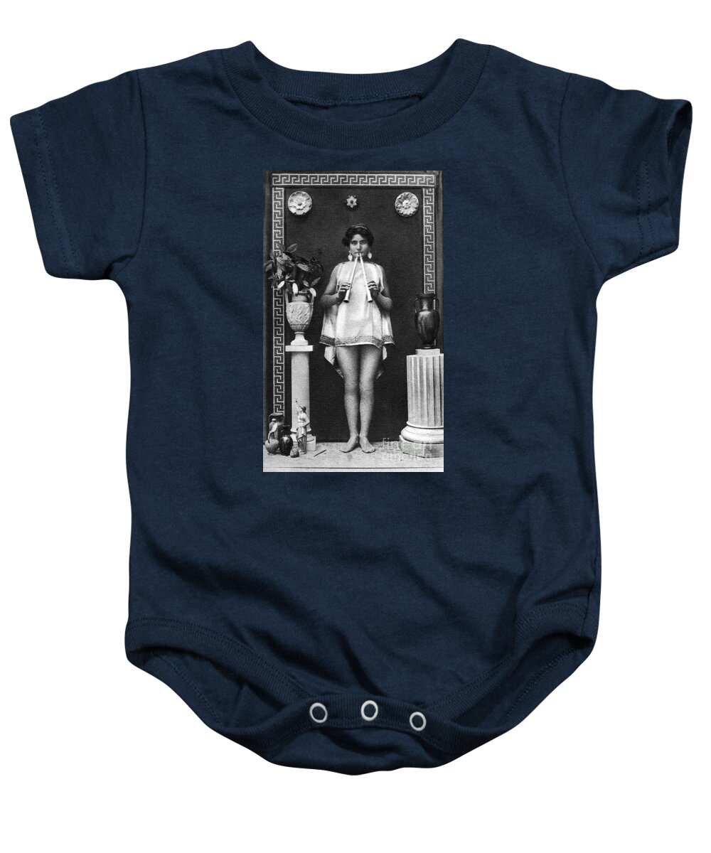  Baby Onesie featuring the painting Nude As Ancient Musician by Granger
