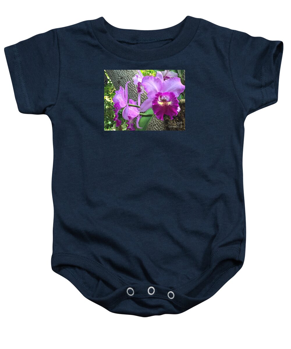 Orchid Baby Onesie featuring the photograph Oh Lovely Orchid by Barbara Plattenburg