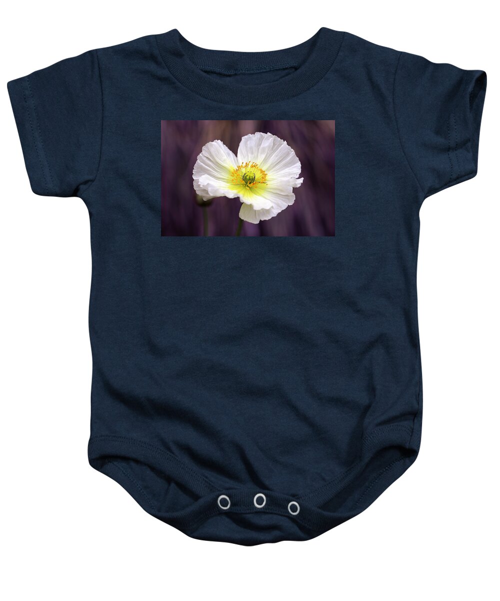 Poppy Baby Onesie featuring the photograph Peaceful Poppy by Vanessa Thomas