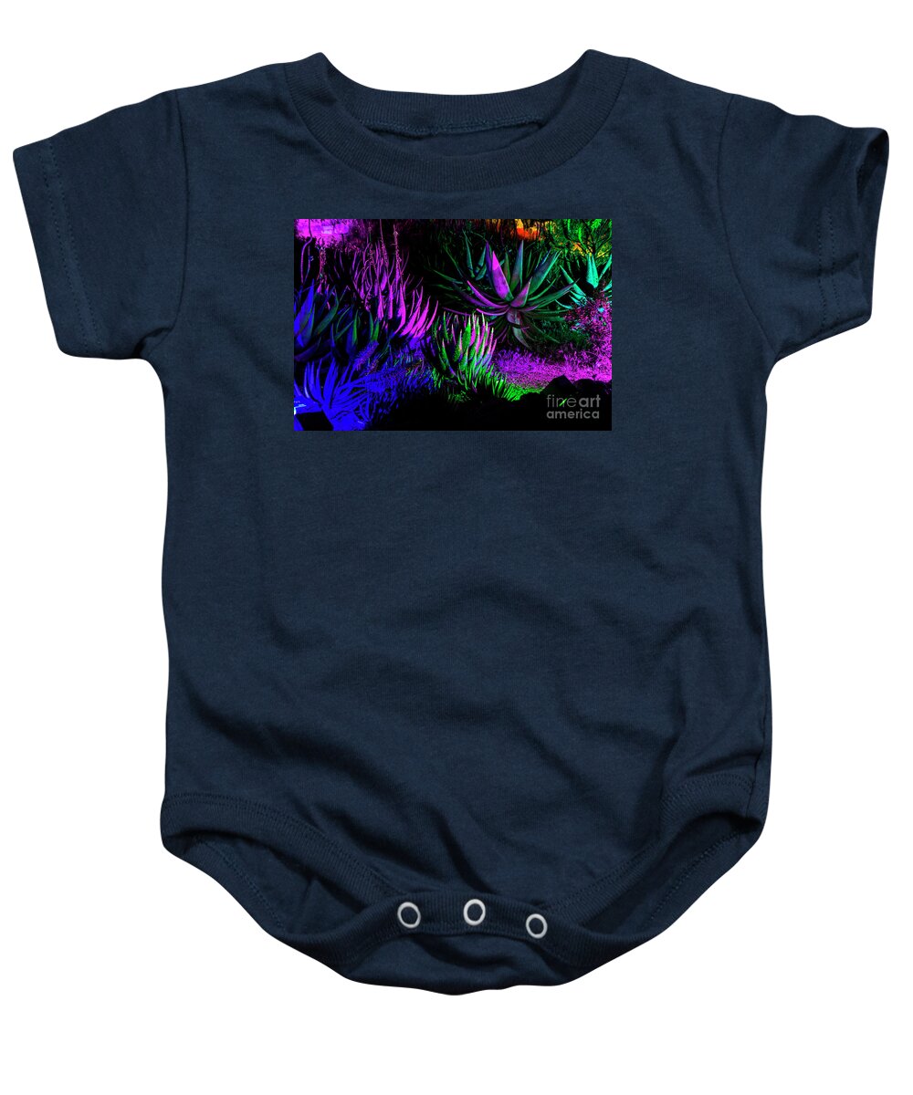Arboretum Baby Onesie featuring the photograph Psychedelia by Kathy McClure
