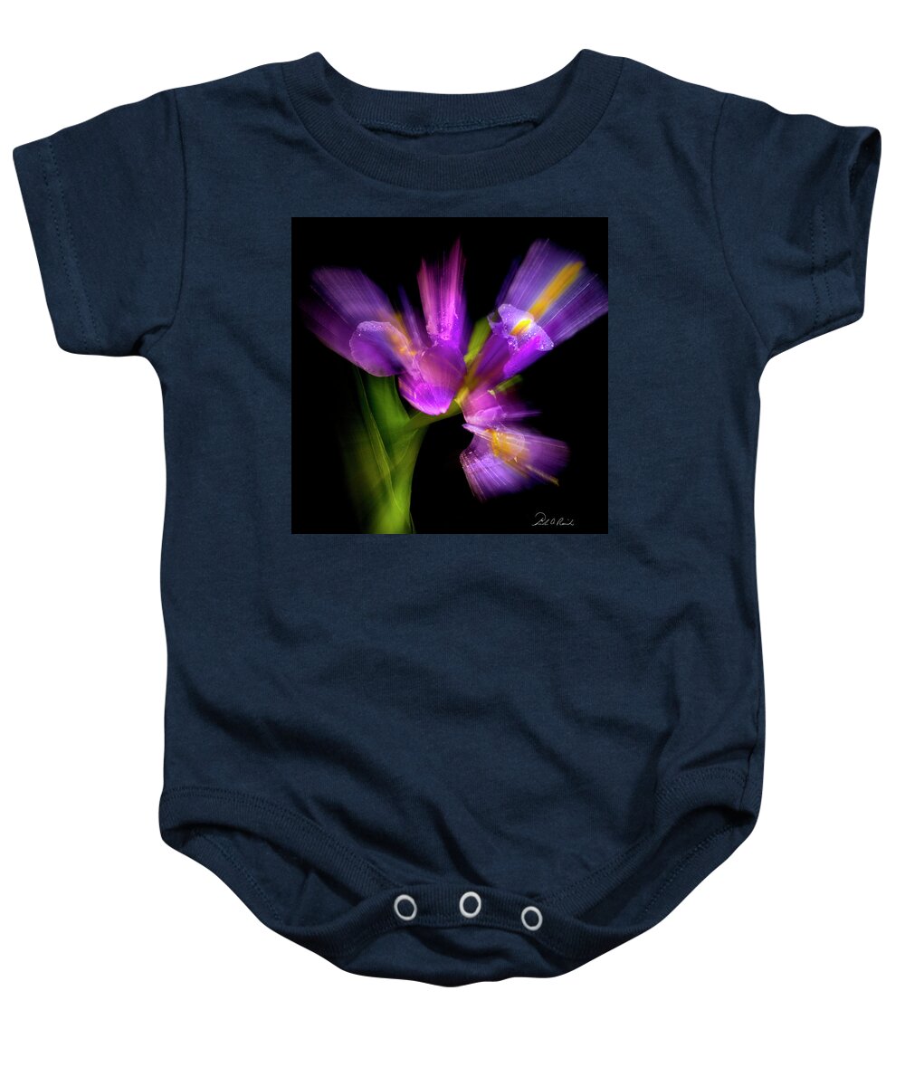 Iris Baby Onesie featuring the photograph Purple Iris by Frederic A Reinecke