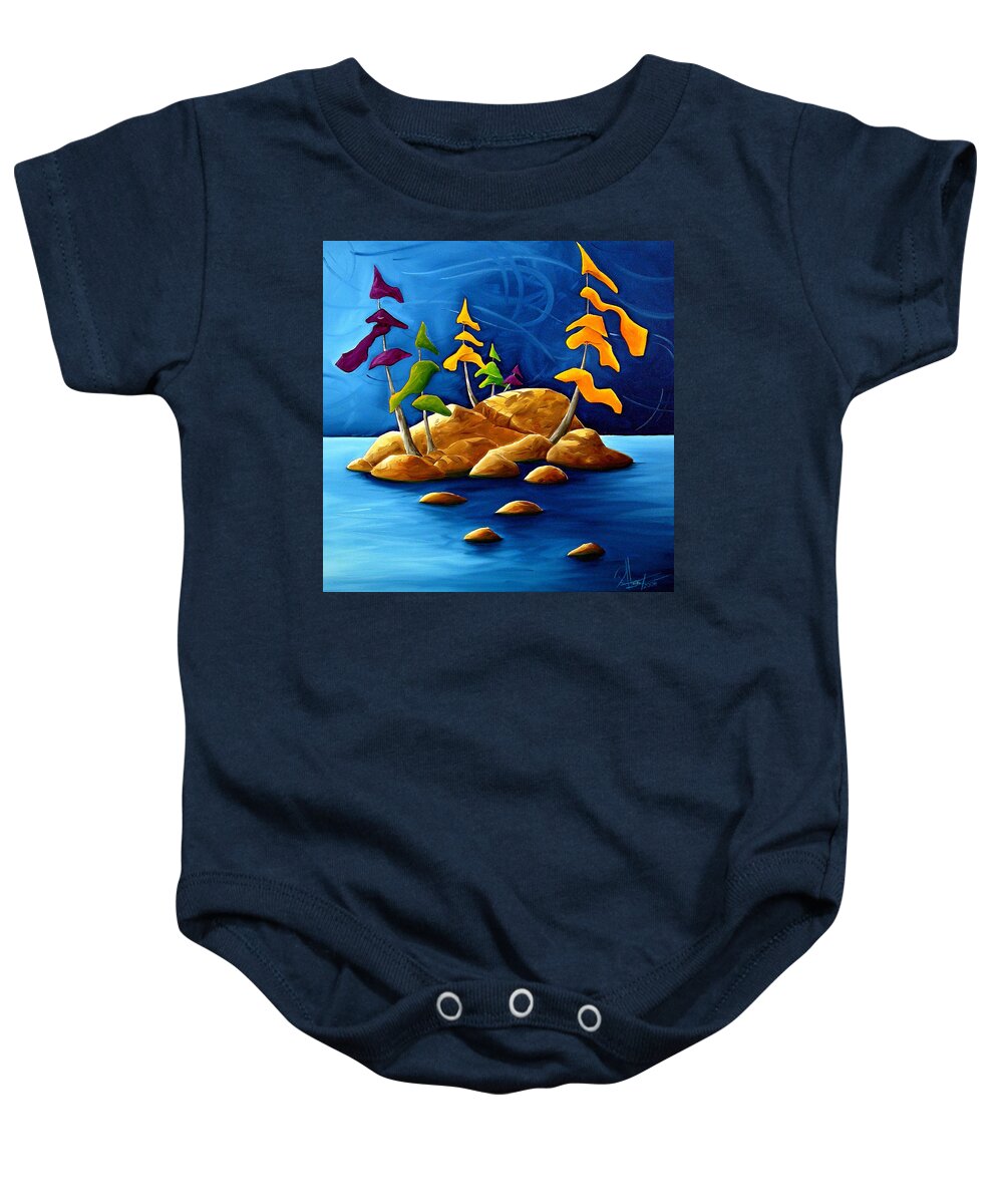 Landscape Baby Onesie featuring the painting Rift by Richard Hoedl