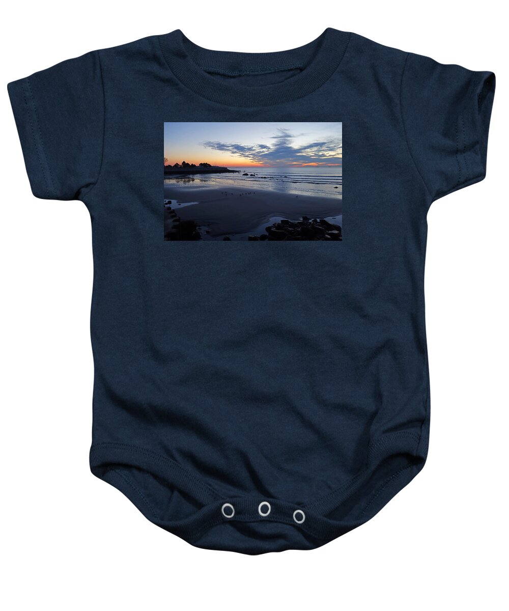 Lynn Baby Onesie featuring the photograph Rise of the Phoenix over King's Beach Lynn MA by Toby McGuire
