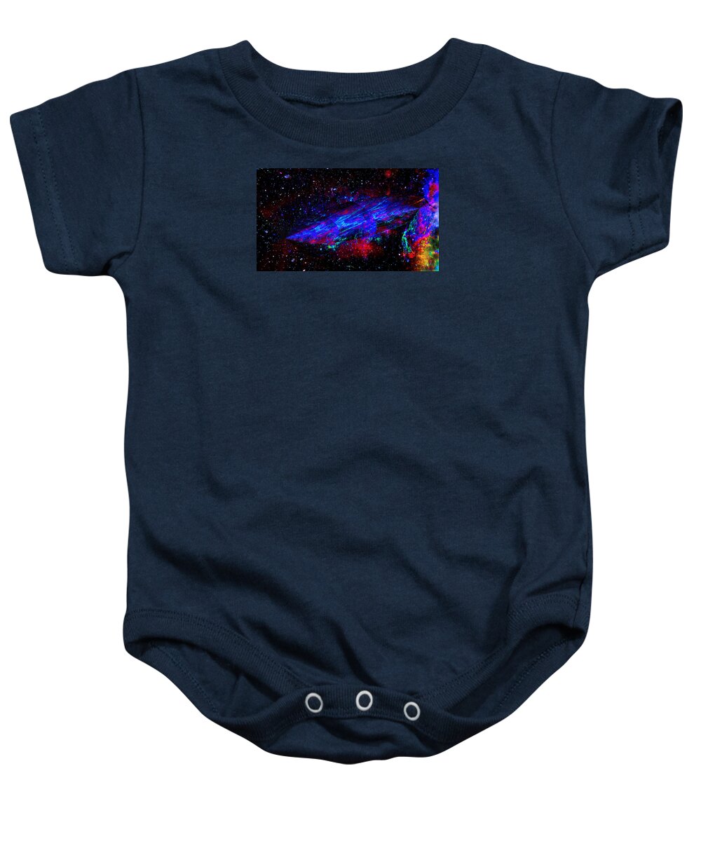 Space-time Continuum Baby Onesie featuring the painting Space-Time Continuum by Mike Breau