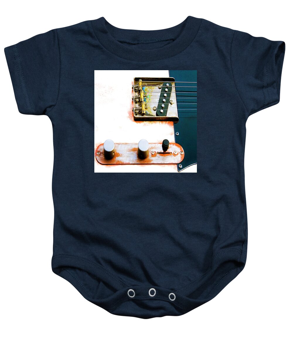 Sugar Kane Baby Onesie featuring the photograph Sugar Kane Telecaster by Micah Offman