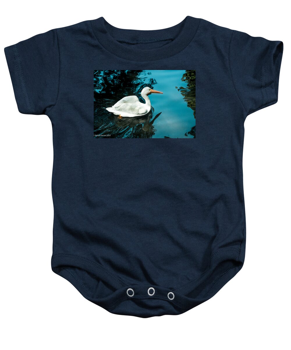 Swan Baby Onesie featuring the photograph Swan Lake by Debbie Karnes