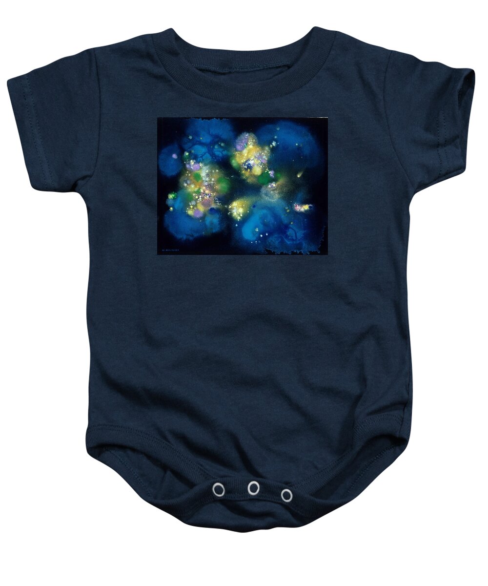 Spiritual Baby Onesie featuring the painting The Crown Jewels of Orion by Lee Pantas