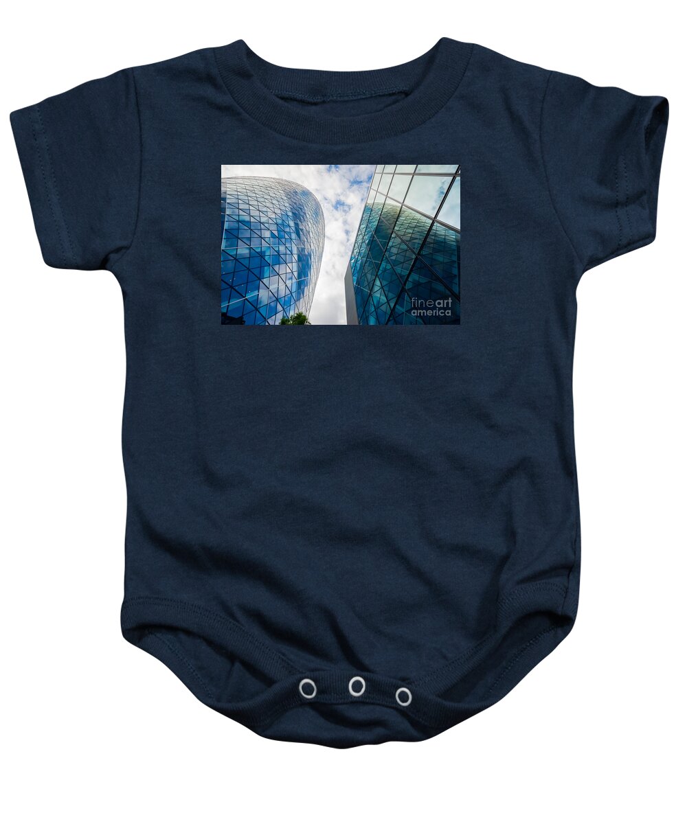 London Baby Onesie featuring the photograph The Gherkin, London by Colin Rayner
