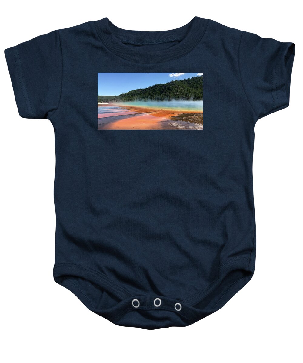 Hot Spring Baby Onesie featuring the photograph The Grand Prismatic by Ben Foster