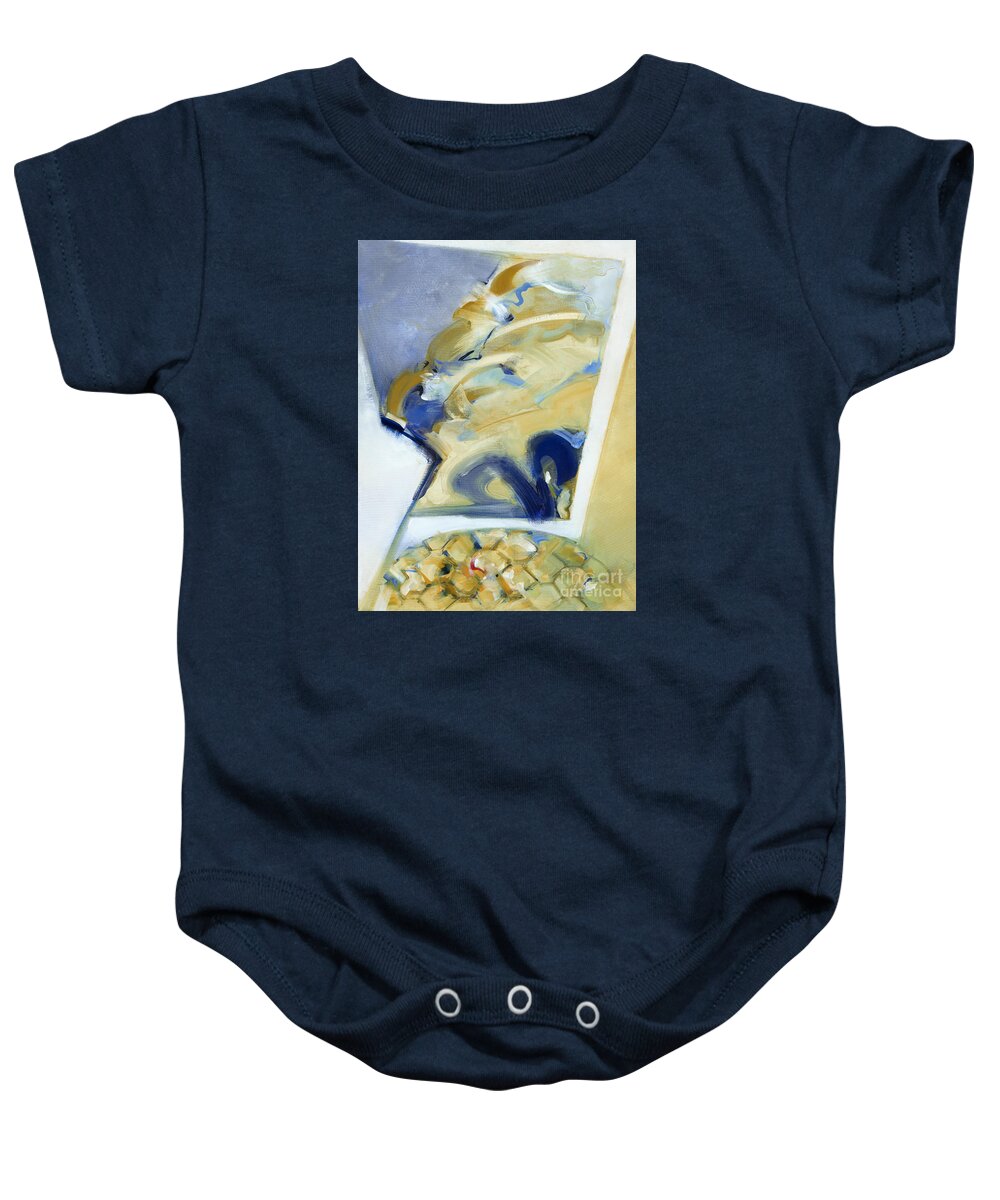 Blues Baby Onesie featuring the painting The Keys of Life - Effort by Ritchard Rodriguez